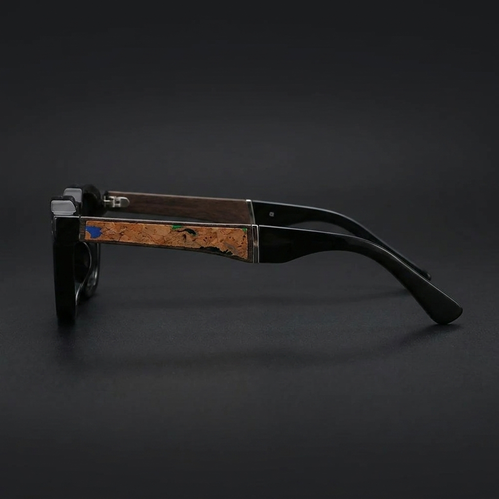 Pizzo Cork Sunglasses — Black, side profile