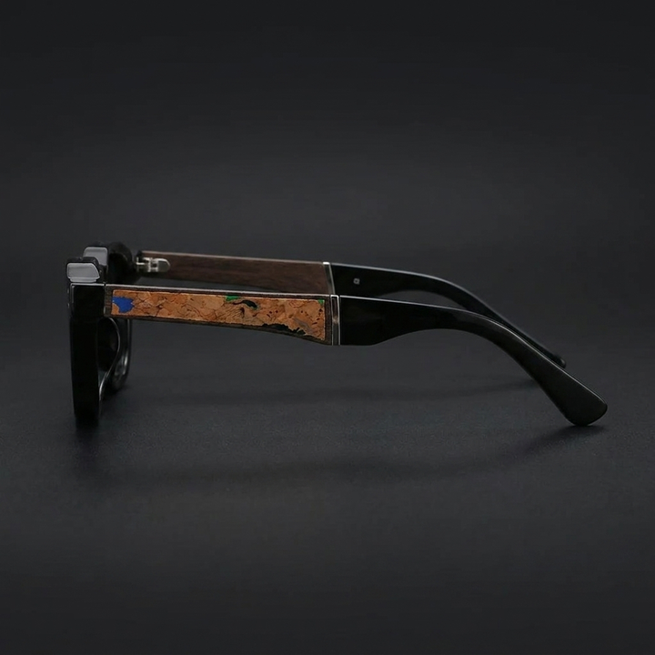 Pizzo Cork Sunglasses — Black, side profile