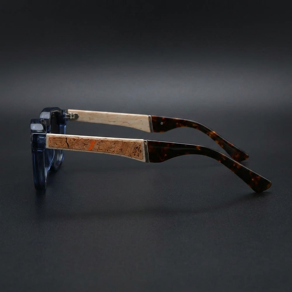 Pizzo Cork Sunglasses — Blue, side profile