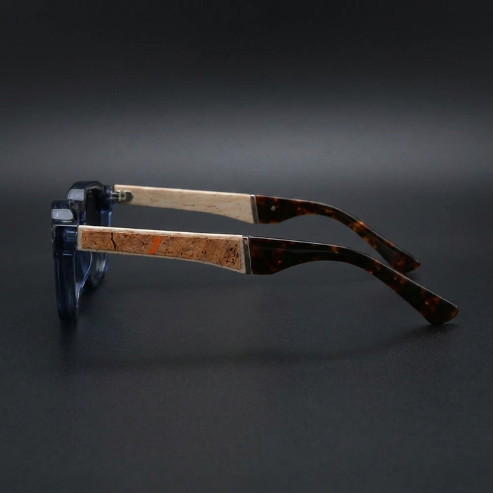 Pizzo Cork Sunglasses — Blue, side profile