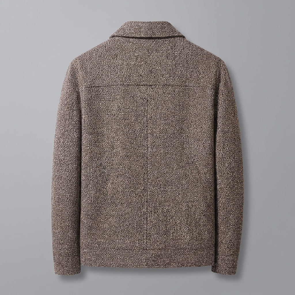 Bolzano Wool-Blend Jacket — Khaki, flat lay back