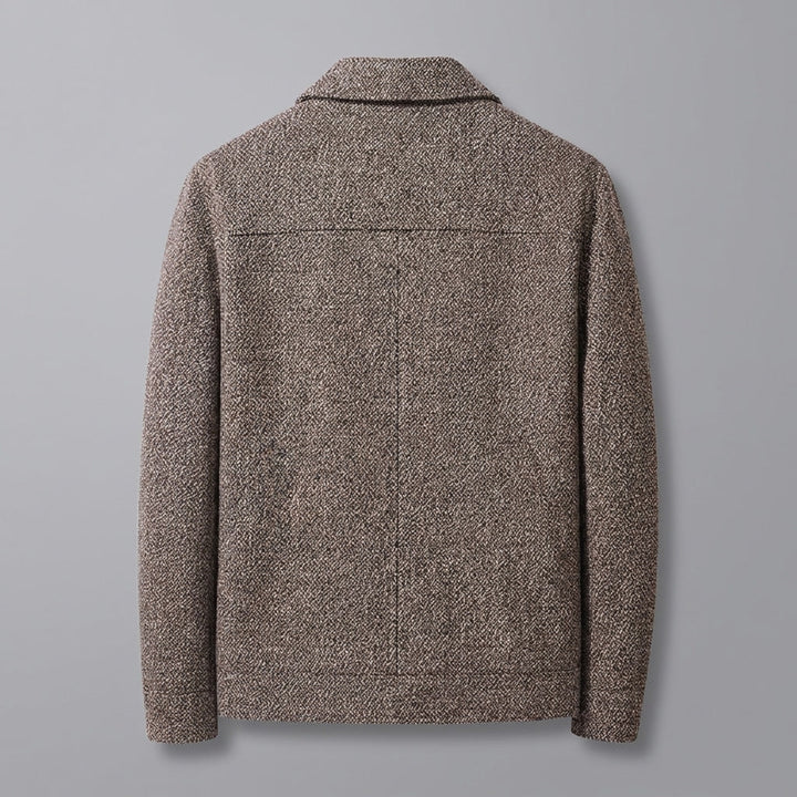 Bolzano Wool-Blend Jacket — Khaki, flat lay back