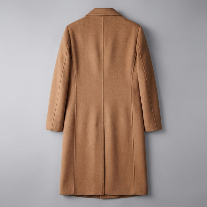 Fermo Wool-Blend Overcoat — Khaki, flat lay back