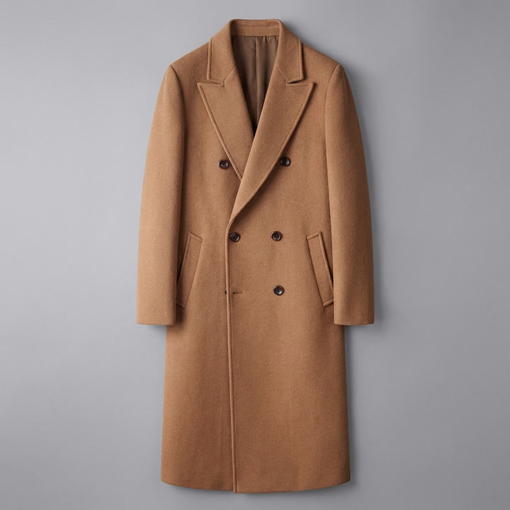 Fermo Wool-Blend Overcoat — Khaki, flat lay front
