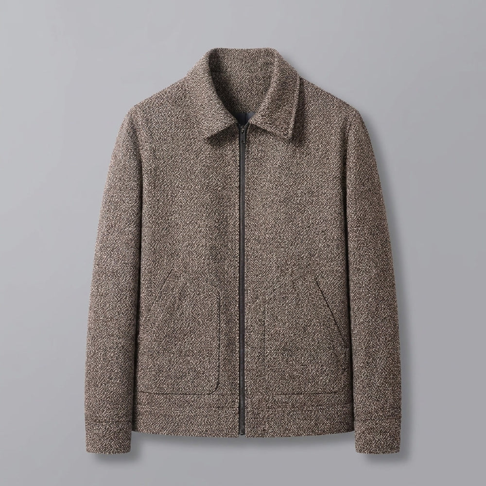 Bolzano Wool-Blend Jacket — Khaki, flat lay front