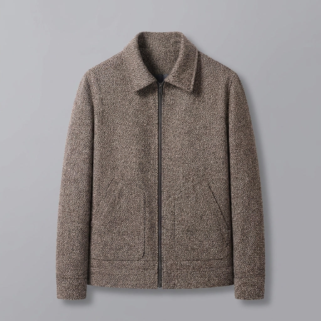 Bolzano Wool-Blend Jacket — Khaki, flat lay front