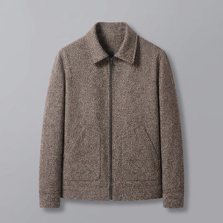 Bolzano Wool-Blend Jacket — Khaki, flat lay front