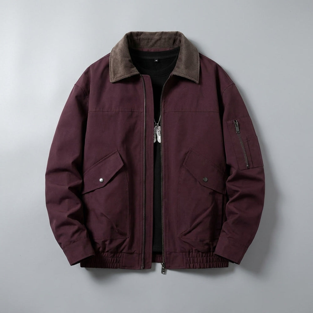 Orbetello Workwear Jacket — Red, flat lay front