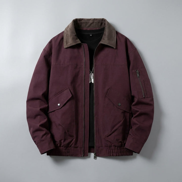 Orbetello Workwear Jacket — Red, flat lay front