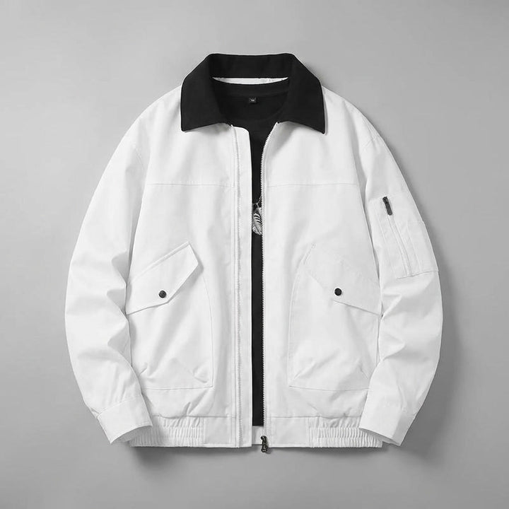 Orbetello Workwear Jacket — White, flat lay front